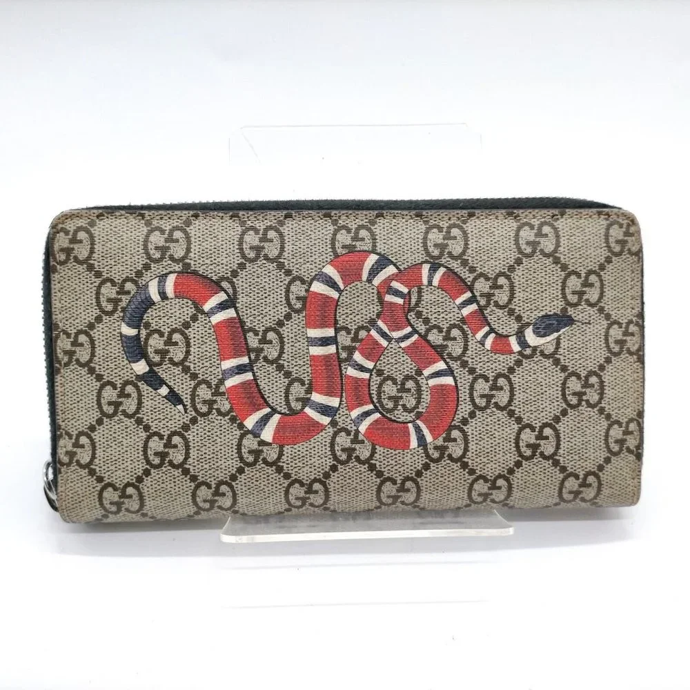 Gucci Zippy Wallet With Gucci Snake PVC 3213431 - Picture 1 of 9